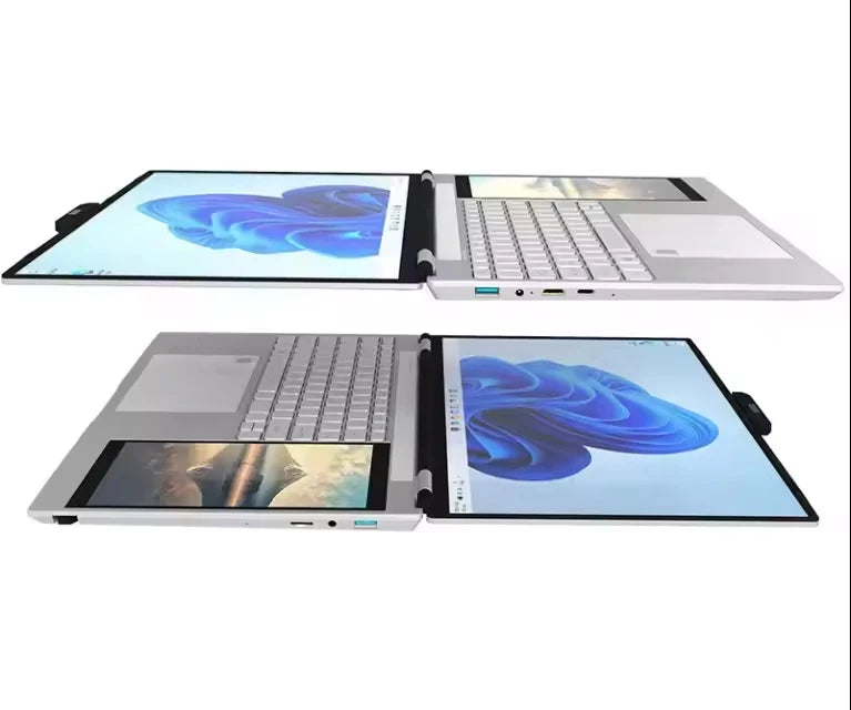 DUAL-PRO Laptop: 15.6" Dual Screen Business Notebook | Intel N100, 16GB RAM, 1TB SSD"