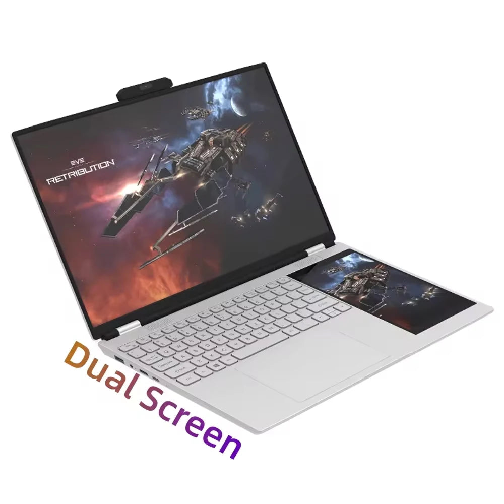 DUAL-PRO Laptop: 15.6" Dual Screen Business Notebook | Intel N100, 16GB RAM, 1TB SSD"