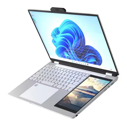 DUAL-PRO Laptop: 15.6" Dual Screen Business Notebook | Intel N100, 16GB RAM, 1TB SSD"