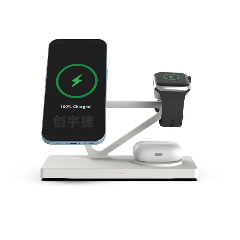 "The Ultimate 4-in-1 Nightstand Hub. Zero Clutter. 15W Fast Charge."