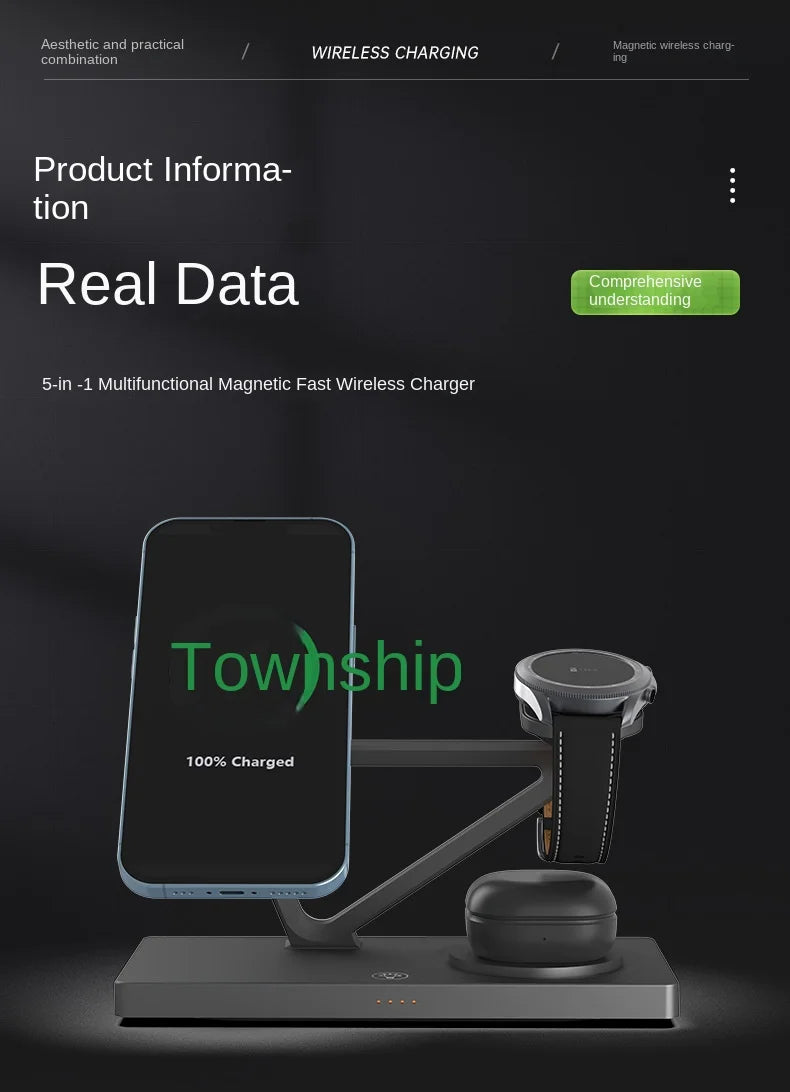 "The Ultimate 4-in-1 Nightstand Hub. Zero Clutter. 15W Fast Charge."